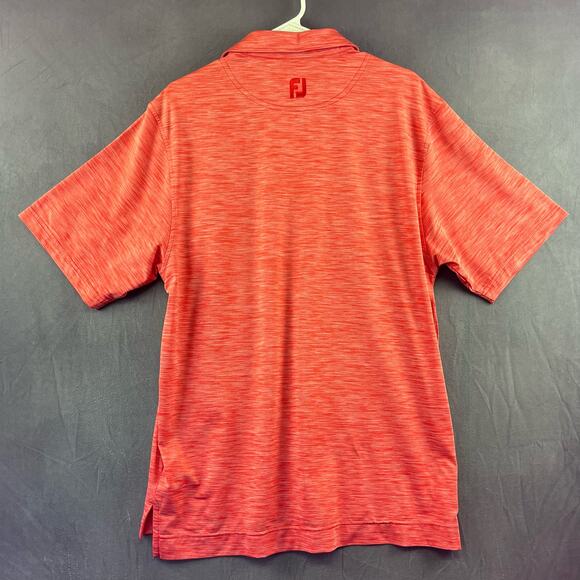 FJ FootJoy Men's Medium Golf Polo Performance Preppy Real Men Wear Pink Marbled - Picture 2 of 9